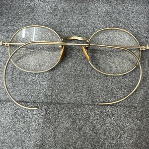 Antique 12k Gold Filled Wire Rim Spectacles Round Victorian Steampunk Glasses